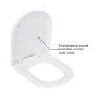 Assento Sanitário Vogue|Life Termofixo Fechamento Suave Branco Sensea